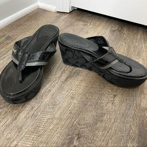 Coach platform sandals